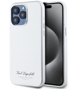 Pilkas dėklas Apple iPhone 15 Pro Max telefonui "Karl Lagerfeld Grained PU Hotel RSG Case"