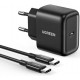 Juodas 25W 1xUSB-C pakrovėjas + USB-C - USB-C 200cm laidas "Ugreen CD250"