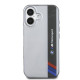 Pilkas dėklas Apple iPhone 16 telefonui "BMW IML Motorsport Vertical Stripe Case"