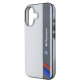 Pilkas dėklas Apple iPhone 16 telefonui "BMW IML Motorsport Vertical Stripe Case"