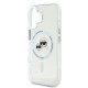 Skaidrus dėklas Apple iPhone 16 telefonui "Karl Lagerfeld IML K&CH Heads Metal Frame MagSafe Case"