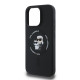 Juodas dėklas Apple iPhone 16 Pro telefonui "Karl Lagerfeld Liquid Silicone Karl and Choupette MagSafe Case"