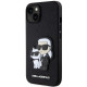 Juodas dėklas Apple iPhone 13 telefonui "Karl Lagerfeld PU Saffiano Karl and Choupette Case"