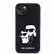 Juodas dėklas Apple iPhone 13 telefonui "Karl Lagerfeld PU Saffiano Karl and Choupette Case"