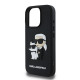 Juodas dėklas Apple iPhone 16 Pro telefonui "Karl Lagerfeld 3D Rubber Karl and Choupette Case"