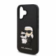 Juodas dėklas Apple iPhone 16 telefonui "Karl Lagerfeld PU Saffiano Karl and Choupette Case"