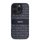 Mėlynas dėklas Apple iPhone 16 Pro telefonui "DKNY PU Leather Repeat Pattern Tonal Stripe Case"