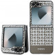 Rudas dėklas Samsung Galaxy Z Flip 6 telefonui "DKNY PU Leather Repeat Pattern Bottom Stripe Case"