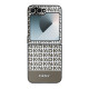 Rudas dėklas Samsung Galaxy Z Flip 6 / 7 FE telefonui "DKNY PU Leather Repeat Pattern Bottom Stripe Case"
