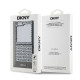 Rudas dėklas Samsung Galaxy Z Flip 6 telefonui "DKNY PU Leather Repeat Pattern Bottom Stripe Case"