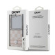 Rožinis dėklas Samsung Galaxy Z Flip 6 telefonui "DKNY PU Leather Checkered Pattern and Stripe Case"