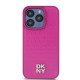 Rožinis dėklas Apple iPhone 15 Pro telefonui "DKNY PU Leather Repeat Pattern Stack Logo MagSafe Case"