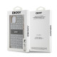 Pilkas dėklas Apple iPhone 14 telefonui "DKNY PU Leather Repeat Pattern Tonal Stripe Case"