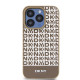 Rudas dėklas Apple iPhone 15 Pro telefonui "DKNY PU Leather Repeat Pattern Bottom Stripe MagSafe Case"