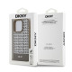 Rudas dėklas Apple iPhone 15 Pro telefonui "DKNY PU Leather Repeat Pattern Bottom Stripe MagSafe Case"