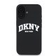 Juodas dėklas Apple iPhone 16 telefonui "DKNY Liquid Silicone Arch Logo MagSafe Case"