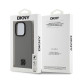 Pilkas dėklas Apple iPhone 15 Pro telefonui "DKNY PU Leather Stack Logo Magsafe Case"