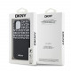 Juodas dėklas Apple iPhone 15 telefonui "DKNY PU Leather Repeat Pattern Card Pocket Case"