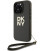 Tamsiai žalias dėklas Apple iPhone 16 Pro Max telefonui "DKNY PU Leather Stack Logo Wrist Strap Case"