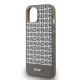 Rudas dėklas Apple iPhone 14 telefonui "DKNY PU Leather Repeat Pattern Bottom Stripe MagSafe Case"