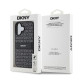 Juodas dėklas Apple iPhone 16 telefonui "DKNY PU Leather Repeat Pattern Tonal Stripe Case"