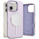 Purpurinis (Mauve) dėklas Apple iPhone 16 Pro telefonui "Tech-Protect Silicone Pure Magsafe"