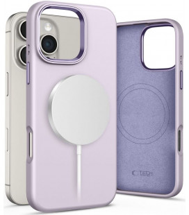 Purpurinis (Mauve) dėklas Apple iPhone 16 Pro telefonui "Tech-Protect Silicone Pure Magsafe"