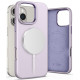 Purpurinis (Mauve) dėklas Apple iPhone 16 Pro Max telefonui "Tech-Protect Silicone Pure Magsafe"