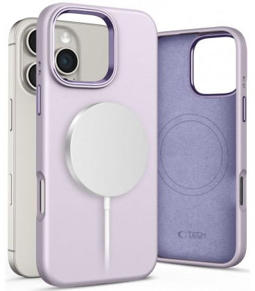 Purpurinis (Mauve) dėklas Apple iPhone 16 Pro Max telefonui "Tech-Protect Silicone Pure Magsafe"