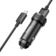 Juodas 1xUSB-A QC3.0 18W automobilinis pakrovėjas + USB-A - MicroUSB laidas "Hoco Z49A"