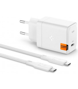 Baltas 65W 1xUSB-C pakrovėjas + USB-C - USB-C laidas "Spigen Arcstation Pro GAN-651"