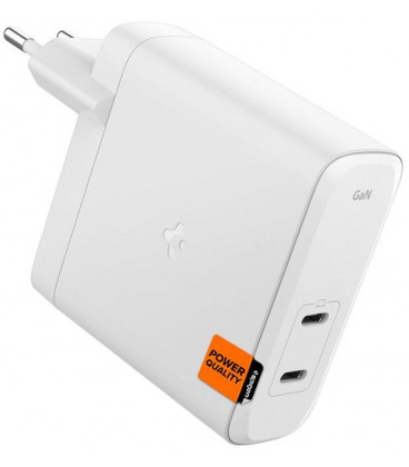 Baltas 140W 2xUSB-C pakrovėjas "Spigen Arcstation Pro GAN-1402 2-Port"