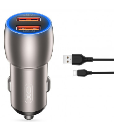 Automobilinis 2xUSB-A QC 36W pakrovėjas "XO Car Charger CC52"