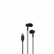 Juodos USB-C ausinės "Devia earphones Smart M1 Digital Metal"