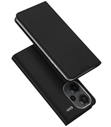 Juodas atverčiamas dėklas Xiaomi Redmi Note 13 Pro Plus 5G telefonui "Dux Ducis Skin Pro"