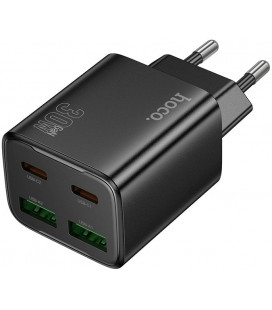 Juodas PD30W 2xUSB-A + 2xUSB-C pakrovėjas "Hoco N56"