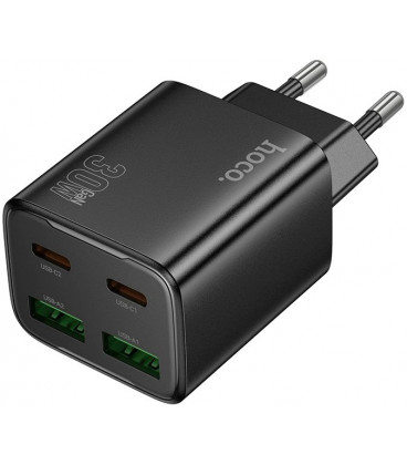 Juodas PD30W 2xUSB-A + 2xUSB-C pakrovėjas "Hoco N56"