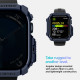 Mėlynas dėklas Apple Watch 10 / 11 (46 mm) laikrodžiui "Spigen Rugged Armor"