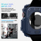 Mėlynas dėklas Apple Watch 10 / 11 (46 mm) laikrodžiui "Spigen Rugged Armor"