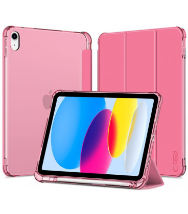 Rožinis (Magenta) atverčiamas dėklas Apple iPad 10.9 10 / 2022 planšetei "Tech-Protect SC Hybrid"