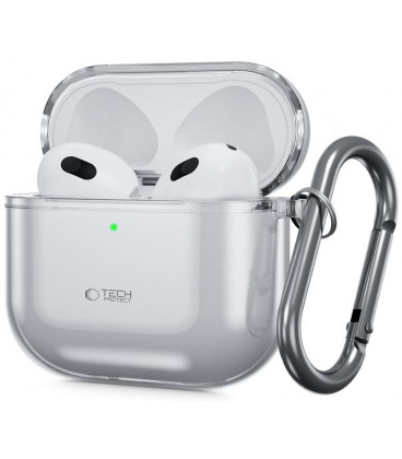Pilkas dėklas Apple Airpods 4 / 5 ausinėms "Tech-Protect Flexair"