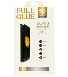 5D Lenktas juodas apsauginis grūdintas stiklas Huawei P20 Lite telefonui "Full Glue"