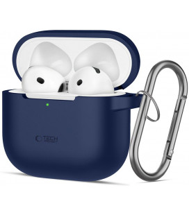 Mėlynas dėklas Apple Airpods 4 ausinėms "Tech-Protect Silicone Hook"