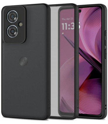 Matinis juodas dėklas Motorola Moto G55 5G telefonui "Tech-Protect Magmat"