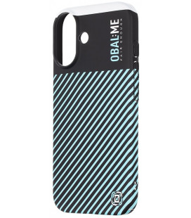 Juodas / mėlynas dėklas Apple iPhone 16 telefonui "OBAL:ME Flossy Stripes Cover"