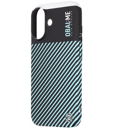 Juodas / mėlynas dėklas Apple iPhone 16 telefonui "OBAL:ME Flossy Stripes Cover"