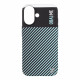 Juodas / mėlynas dėklas Apple iPhone 16 telefonui "OBAL:ME Flossy Stripes Cover"