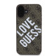 Rudas dėklas Apple iPhone 16 telefonui "Guess PU Leather 4G Big Love Logo MagSafe Case"