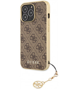 Rudas dėklas Apple iPhone 13 Pro telefonui "Guess 4G Charm Case"