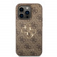 Rudas dėklas Apple iPhone 15 Pro telefonui "Guess PU 4G Metal Logo Case"